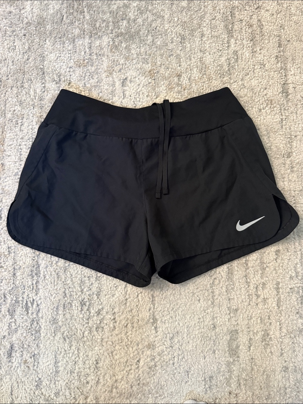 Nike Women’s Black Athletic Shorts with Reflective Swoosh